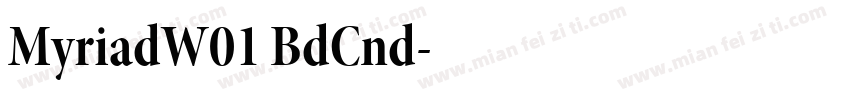 MyriadW01 BdCnd字体转换